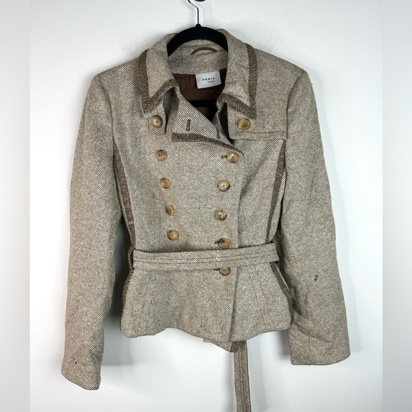 Akris Punto Crop Pea Coat Jacket Wool Silk Blend 8 - Picture 1 of 9